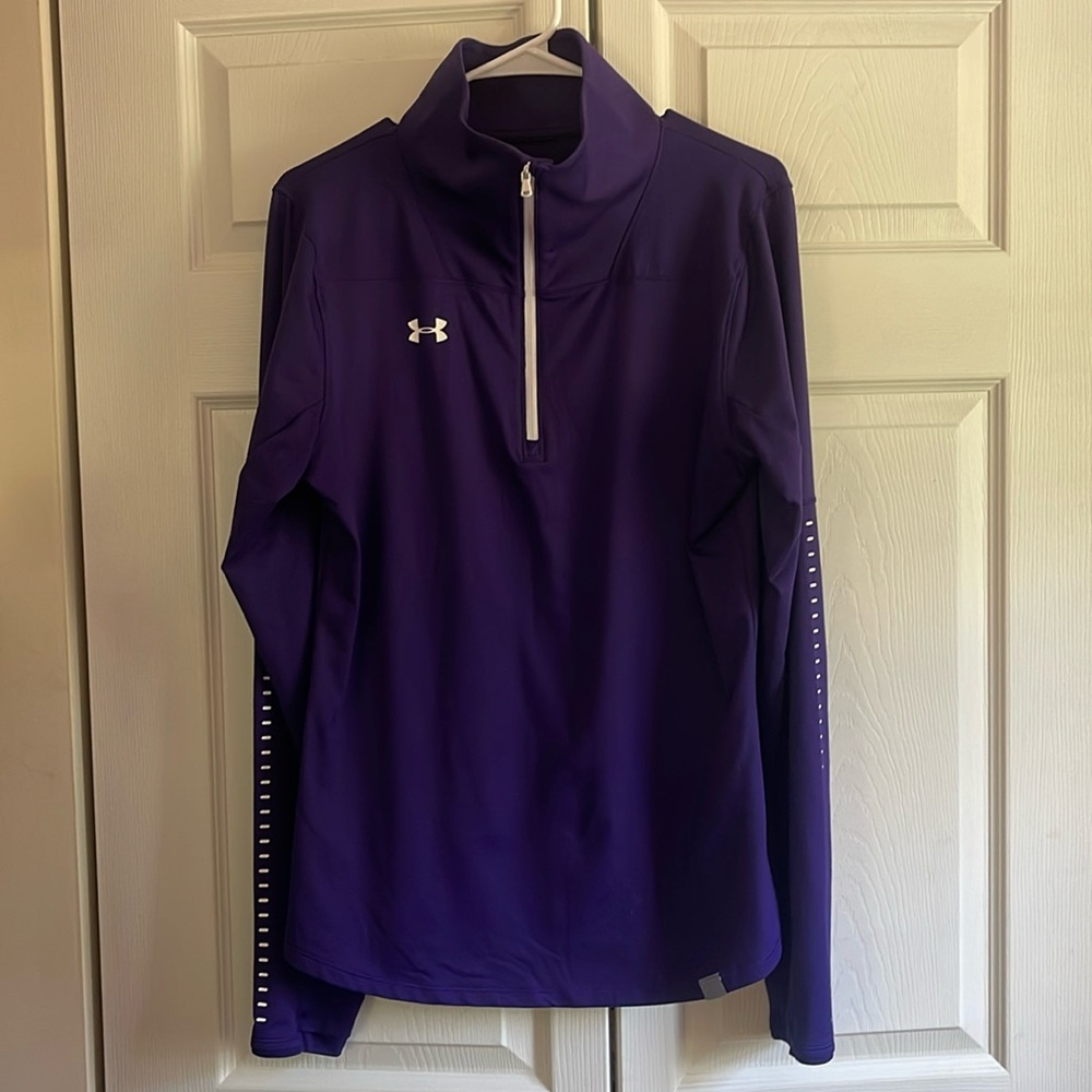 Womens UA purple long sleeve, large.